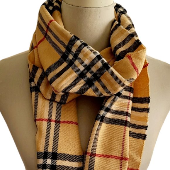 NEW - Soft and Cozy Plaid Mix Scarf  - One size - Picture 8 of 9